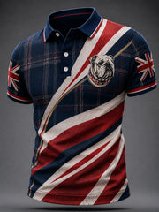 Herrenhemd im britischen Stil mit Aufdruck