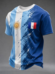 Herren-Trikot mit Nationalflagge und Zweifarben-Design