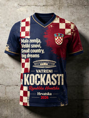 Herren-V-Ausschnitt-T-Shirt