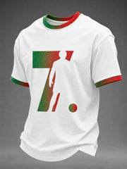 Herren T-Shirt mit Aufdruck eines berühmten Fußballspielers