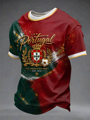 Men's Portuguese Football Printed T-shirt