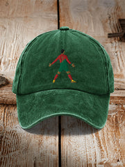 Football player print casual unisex cap