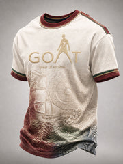 Herren T-Shirt mit Aufdruck eines berühmten Fußballspielers, Freizeit-Shirt
