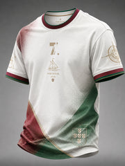 Herren T-Shirt mit Aufdruck berühmter Fußballspieler, Freizeit-T-Shirt
