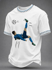 Herren T-Shirt mit Aufdruck berühmter Fußballspieler
