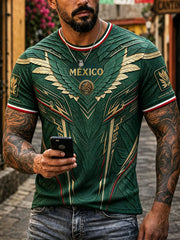 Herren T-Shirt mit Mexiko-Fußball-Fan-Motiv