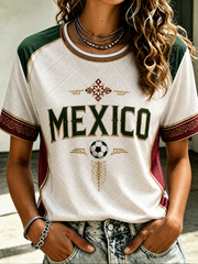 Mexiko bedrucktes Kurzarm-T-Shirt für Damen