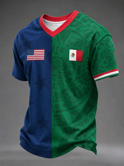 Herren zweifarbiges Nationalflaggen-Trikot