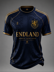 Herren T-Shirt mit England-Aufdruck, kurzärmelig, für Fußballliebhaber