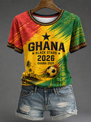 Ghana Fußball T-Shirt für Damen 2026