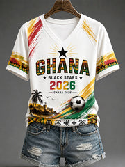 Ghana Fußball-T-Shirt für Frauen 2026