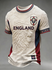 Herren Großbritannien Fußball-Liebhaber England bedrucktes Kurzarm-T-Shirt
