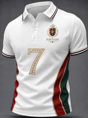 Herren-Freizeit-Oberteil mit portugiesischem Fußball-Print