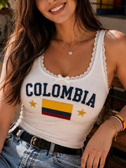 Damen-Tanktop aus Spitze (Kolumbien)