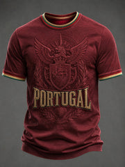Herren-T-Shirt mit Portugal-Fußball-Aufdruck