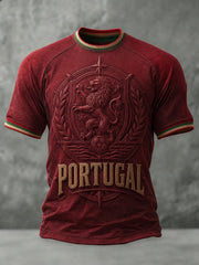 Herren T-Shirt mit Portugal-Fußball-Aufdruck