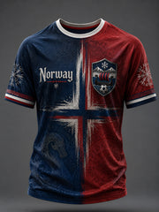 Men's Norge Football Printed T-shirt