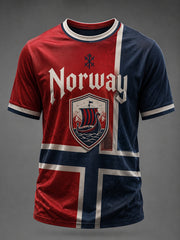 Men's Norge Football Printed T-shirt