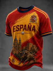 Men's Gift For Football Fans Print Casual Short Sleeve T-shirt