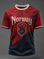 Men's Norge Football Printed T-shirt