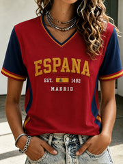 Women's Gift For Football Fans Print Casual Short Sleeve T-shirt