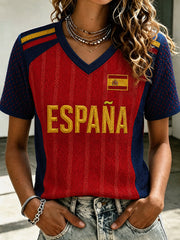Women's Gift For Football Fans Print Casual Short Sleeve T-shirt