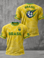 Men's Gift For Football Fans Print Casual Short Sleeve T-shirt