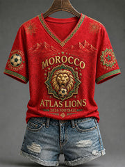 Women's 2026 Morocco Football T-shirt