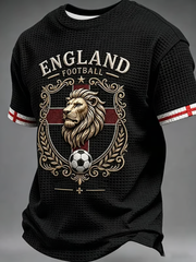 Men's UK Football Lover England Printed Waffle Short Sleeve