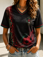Women's Morocco Football Printed short-sleeved T-shirt