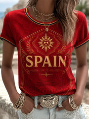 Women's Gift For Football Fans Print Casual Tee