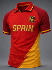 Men's Gift For Football Fans Print Casual Polo