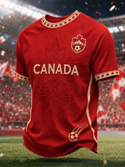 Men's Gift For Football Fans Print Casual Tee