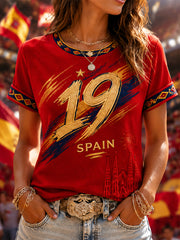 Women's Gift For Football Fans Print Casual Tee