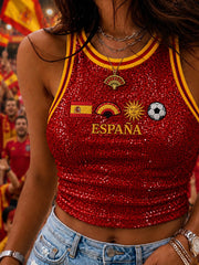 Women's Gift For Football Fans Print Casual Vest