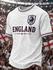 Men's Gift For Football Fans Print Casual V-neck Short Sleeve T-shirt