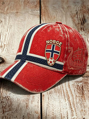 Unisex Norway Football Viking Ship Celtic Knot Flag Colorblock Hat