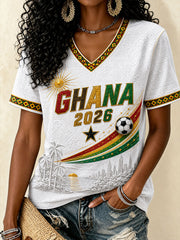 Women's 2026 Ghana Football Style T-shirt