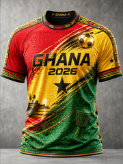 Men's 2026 Ghana Football Style T-shirt