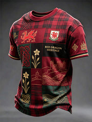 Men's Welsh Dragon Printed T-shirt