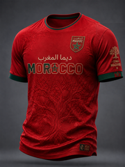 Men's Morocco Football Printed short sleeves t-shirt