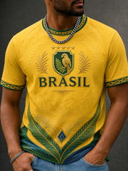 Men's Brasil Print Casual Tee