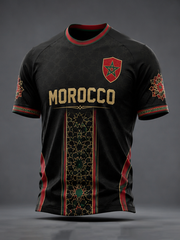 Men's Morocco Football Printed short sleeve t-shirt