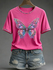 Women's Breast Cancer Awareness Print Casual T-Shirt