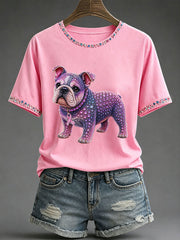 Women's Breast Cancer Awareness Print Casual T-Shirt
