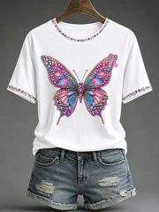 Women's Breast Cancer Awareness Print Casual T-Shirt