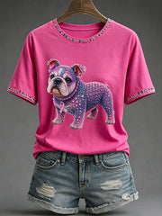 Women's Breast Cancer Awareness Print Casual T-Shirt