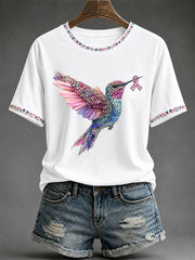 Women's Breast Cancer Awareness Print Casual T-Shirt