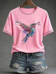 Women's Breast Cancer Awareness Print Casual T-Shirt