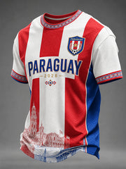 Men's Gift For Paraguay Football Fans Casual Tee